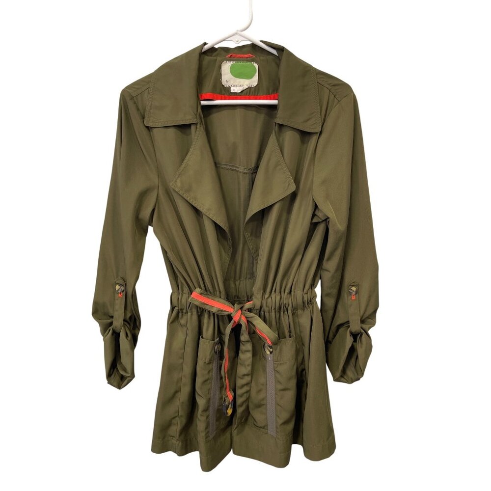 Anthropologie Gisborne Anorak Size Medium Long Sleeve Olive Utility Outerwear - Picture 3 of 8